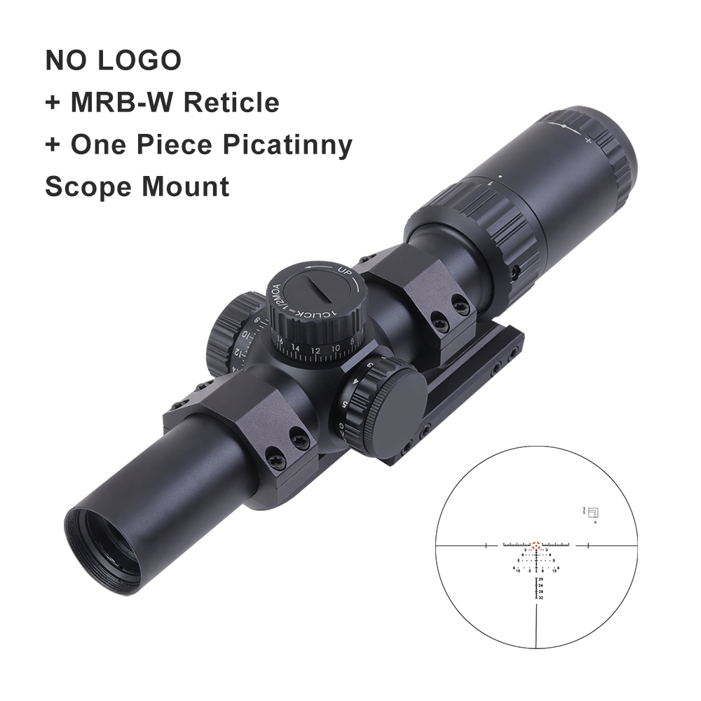 Red Win HD 1-6x24 Scope CQB Rifle Scope 1/2MOA Turret w/ Zero Lock