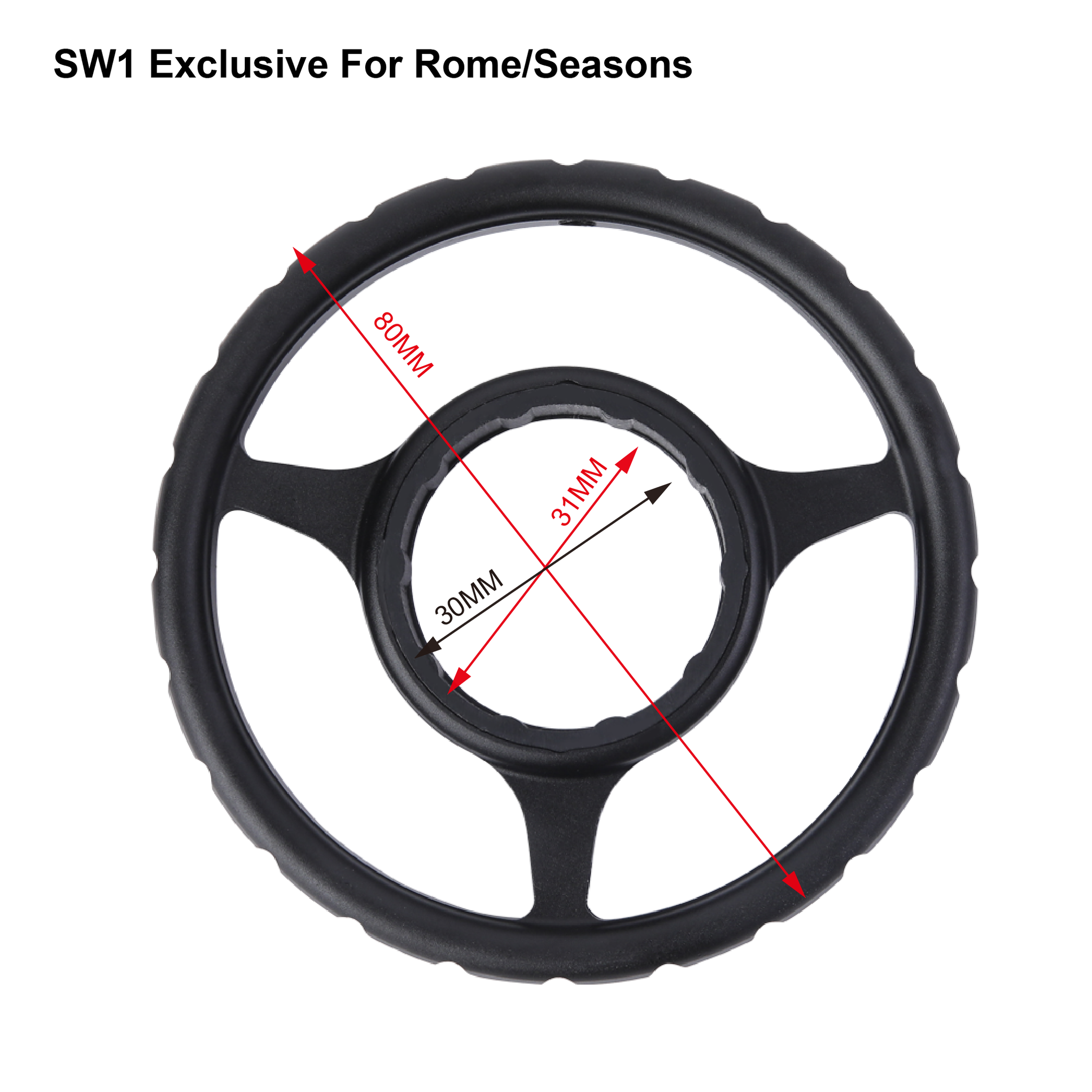 Red Win Hunting Scope Big Side Wheel 80mm Diameter T6061 Aluminum