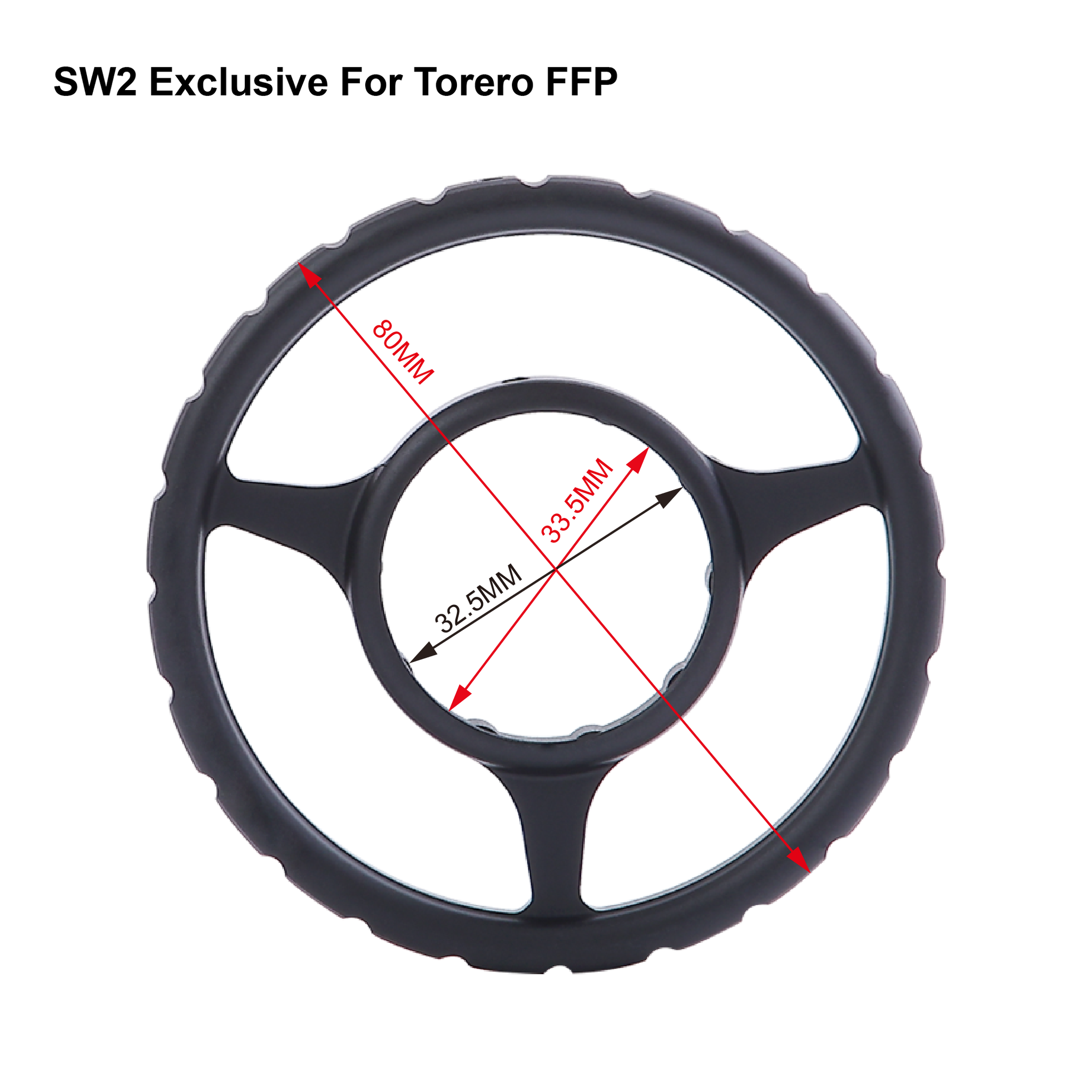 Red Win Hunting Scope Big Side Wheel 80mm Diameter T6061 Aluminum